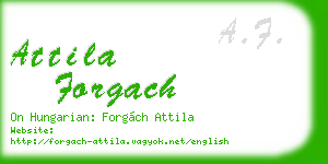 attila forgach business card
