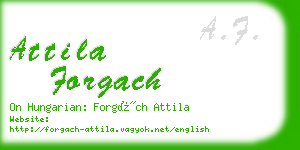 attila forgach business card